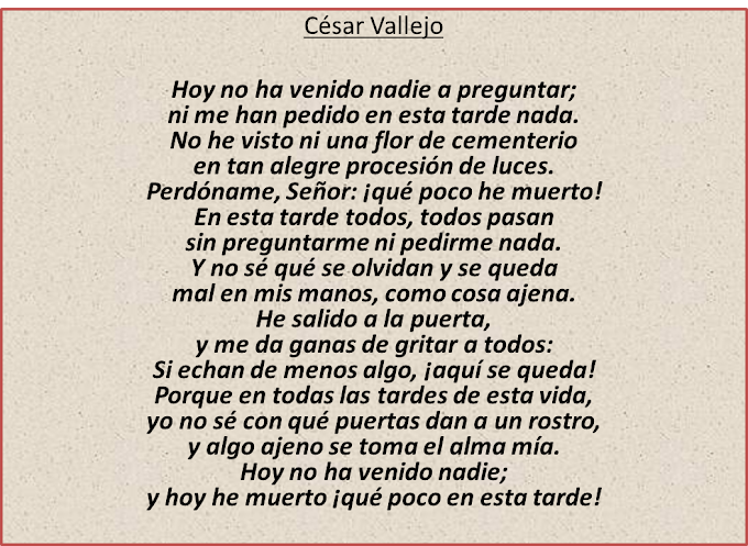 "Hoy no ha venido nadie a preguntar..."