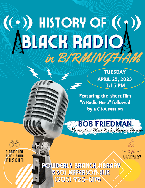 Flyer for the History of Black Radio at the Powderly Branch Library