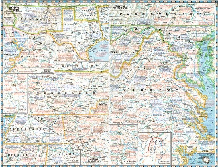 civil war map. of the Civil War Map.