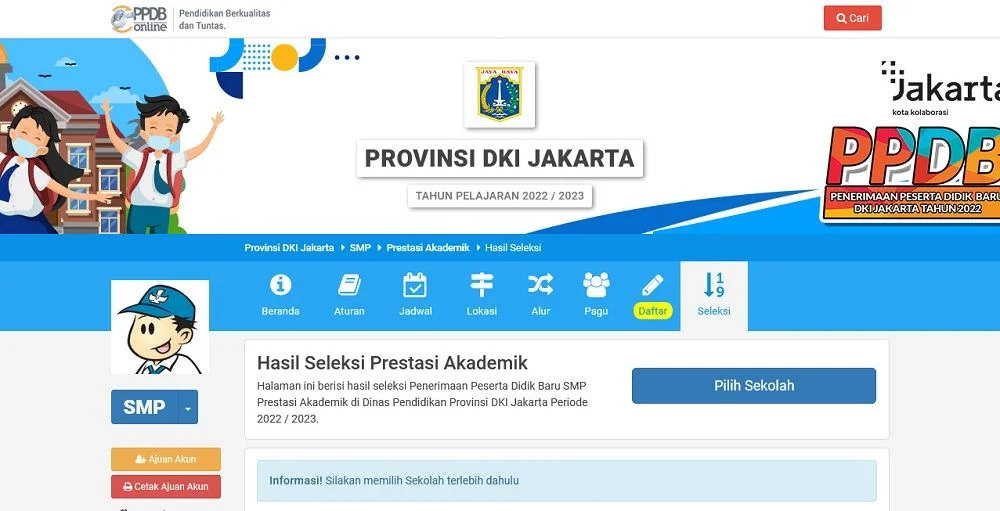 PPDB Online SMP Jakarta 2022