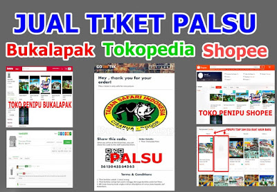 Penipuan Tiket Online Shopee Tokopedia Bukalapak Taman Safari Dufan SnowBay WaterBoom PIK Jungleland