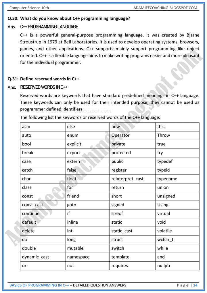 basics-of-programming-in-c++-detailed-question-answers-computer-science-10th