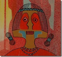 Original Painting entitled The Red Man in Journey Native American Art Native American Paintings Painting Santa Clara Pueblo Helen Hardin Tsa-Sah-Wee-Eh Little Standing Spruce