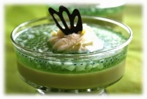 Resep membuat Es Puding Tape Hijau