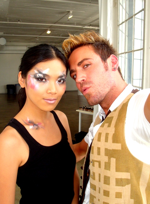 Darais doing MakeUp on Model Meki in New York at Hudson Stuidios Part 2