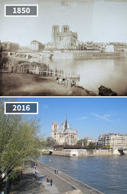 Antes y después Catedral de Notre-Dame, París