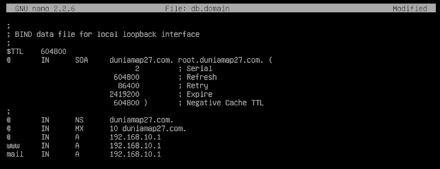 Cara Instalasi dan Konfigurasi DNS Server Debian 8 Pada Vmware