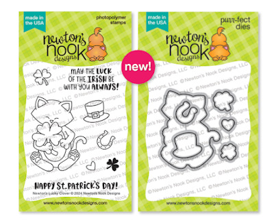 Newton's Nook Designs Newton's Lucky Clover Stamp Set & coordinating Newton's Lucky Clover Die Set