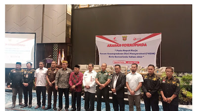 ARAHAN FORKOPIMDA " Pada rapat kerja forum kewaspadaan Dini Masyarakat (FKDM) Kota Samarinda Tahun 2023