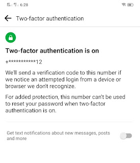 facebook two factor authentication forgot password
