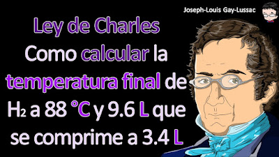 En condiciones de presión constante, una muestra de gas hidrógeno inicialmente a 88 ° C y 9.6 L se enfría hasta que su volumen final es 3.4 L. ¿Cuál es su temperatura final?