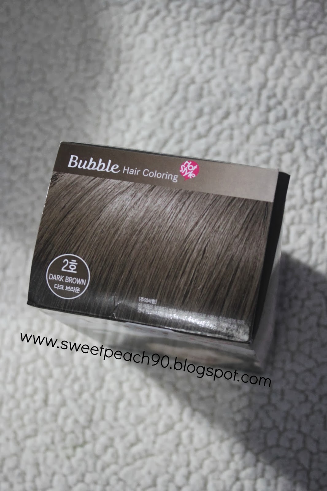 Sweet Peach REVIEW  Etude  House Bubble  Hair Coloring 