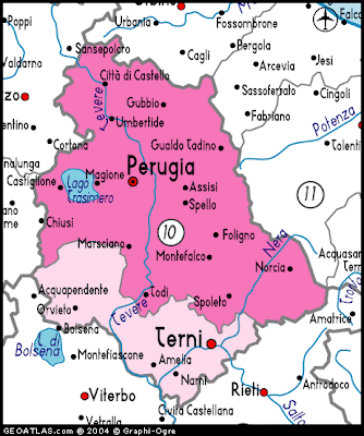 Umbria Map Geography Regions