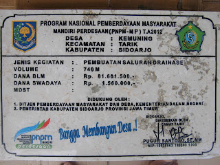 Prasasti Marmer PNPM Kec.Tarik Sidoarjo