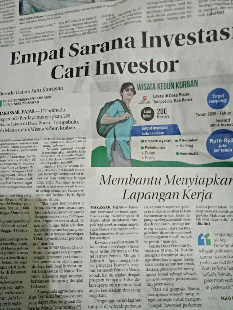 wisata kebun kurban sudah diliput media