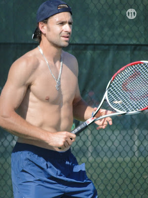 Nicolas Kiefer Shirtless at Cincinnati Open 2009