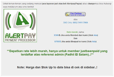 Tempat Menukar Alertpay