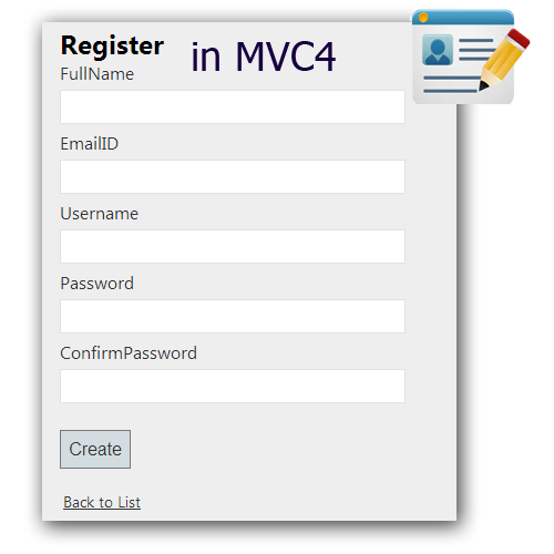How to create a User Registration page using asp.net mvc 4