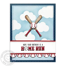 Sunny Studio Stamps: Team Player Home Run Birthday Baseball Card by Mendi Yoshikawa