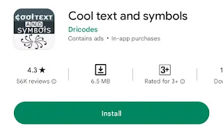 تطبيق Cool Text and Symbols