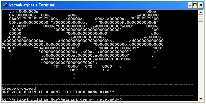 KECOAK CYBER BLOGSPOT COM Membuat CMD lebih keren dengan 