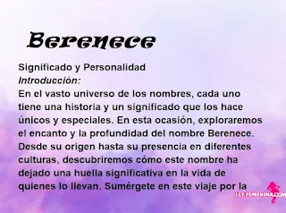 significado del nombre Berenece