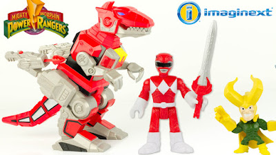 imaginext power rangers rouge zord t-rex mighty morphin