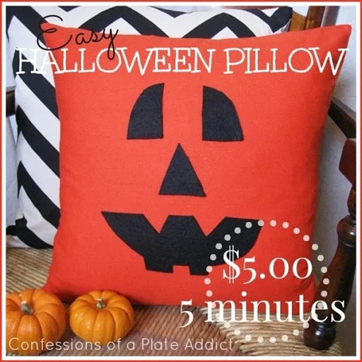 CONFESSIONS OF A PLATE ADDICT Easy Halloween Pillow...$5 in 5 Minutes