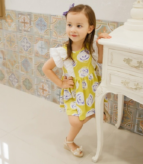 Baby Short Sleeve Rose Dress