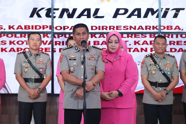 Polda Kalimantan Tengah Gelar Kenal Pamit Empat Pejabat Utama dan Lima Kapolres