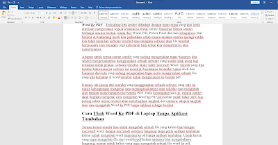 Cara Mengubah Word Ke PDF di Laptop Tanpa Aplikasi