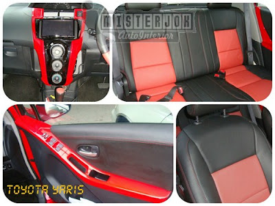 model jok mobil yaris merah