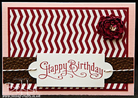 Perfectly Penned Chevron Card by Stampin' Up! Demonstrator Bekka Prideaux