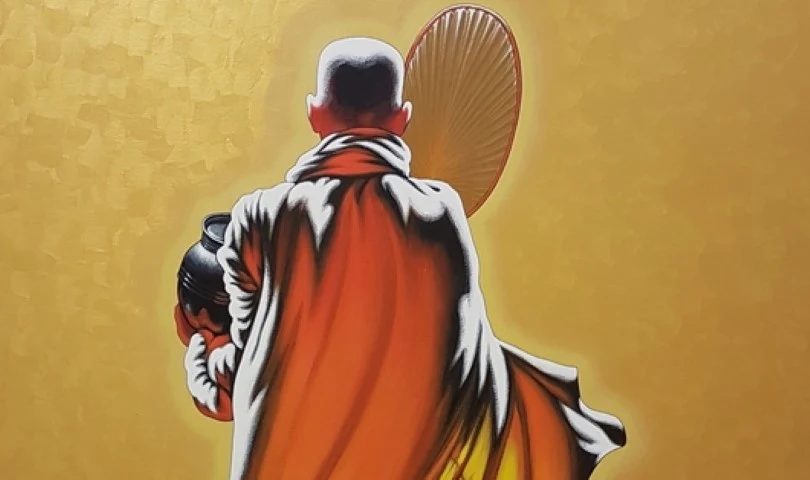 buddhist monk art