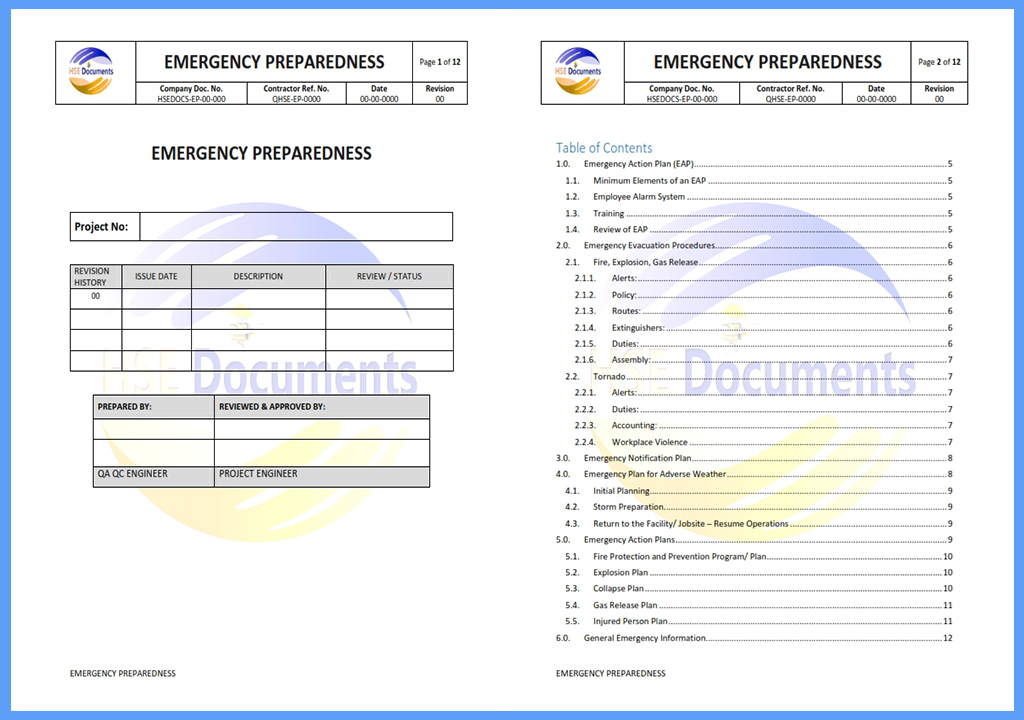 EMERGENCY PREPAREDNESS PROCEDURES-HSE DOCUMENTS