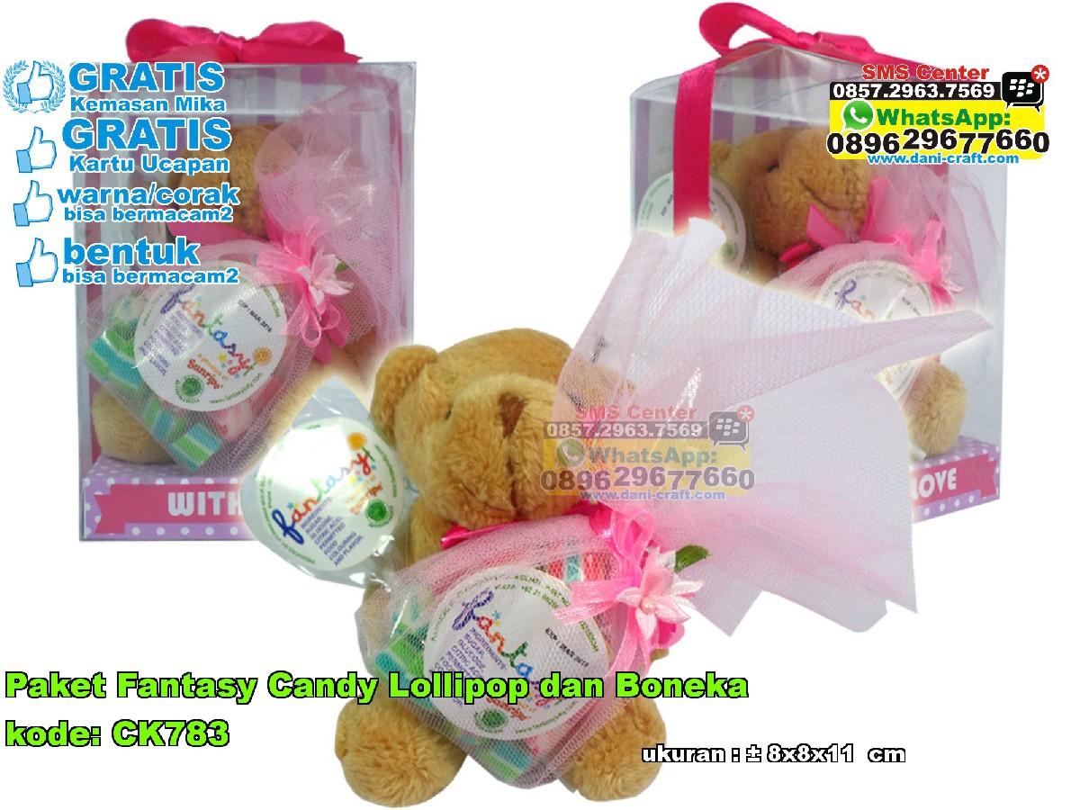 Paket Fantasy Candy Lollipop Dan Boneka Souvenir Pernikahan