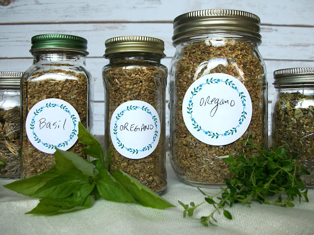Wreath Herb & Spice Canning Jar Labels