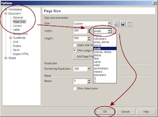 Merubah ukuran default CDR