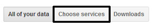 google takeout choose services