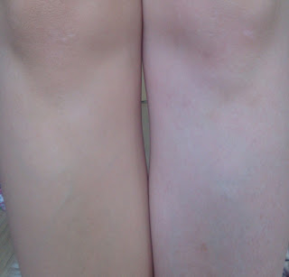 airbrush legs by sally hansen rajstopy w spray'u light glow przed po before&after