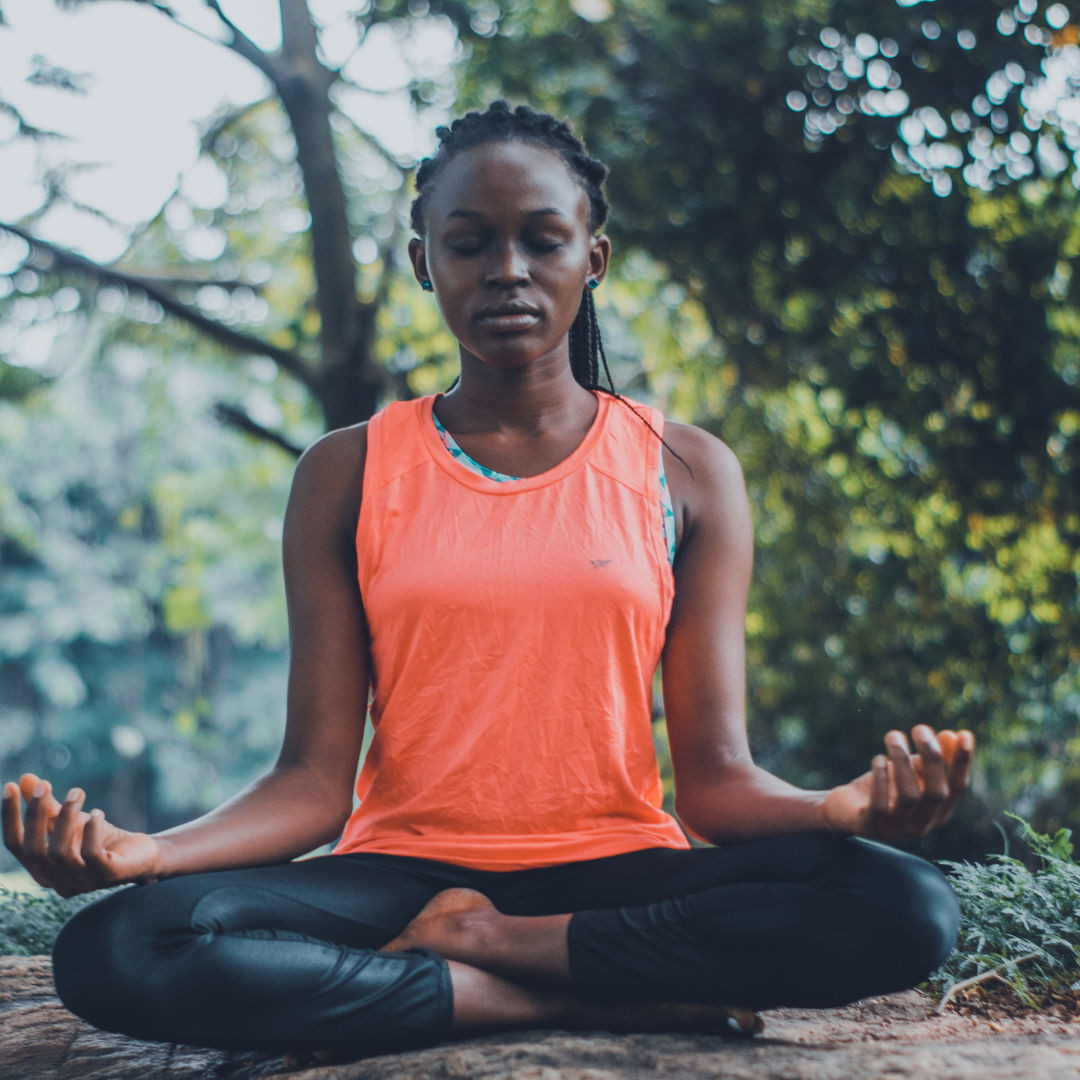 Girl Meditating in nature