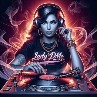 Logo theme - djette dj Lady woman girl Fille femme dmc mystic princess princesse féminise