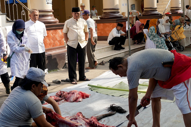 Pangkostrad Hadiri Pemotongan Hewan Qurban