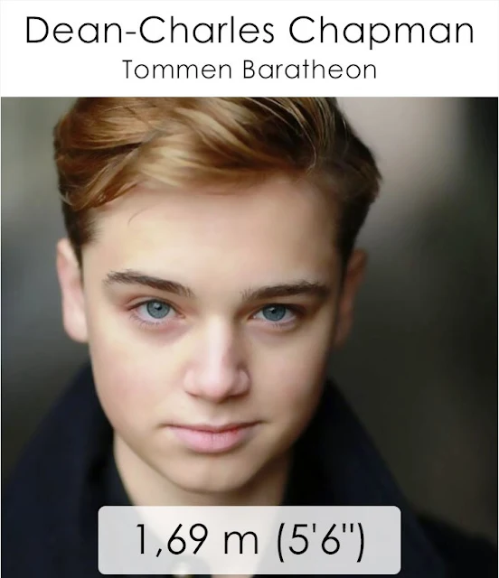 Dean-Charles Chapman (Tommen Baratheon) 1.69 m