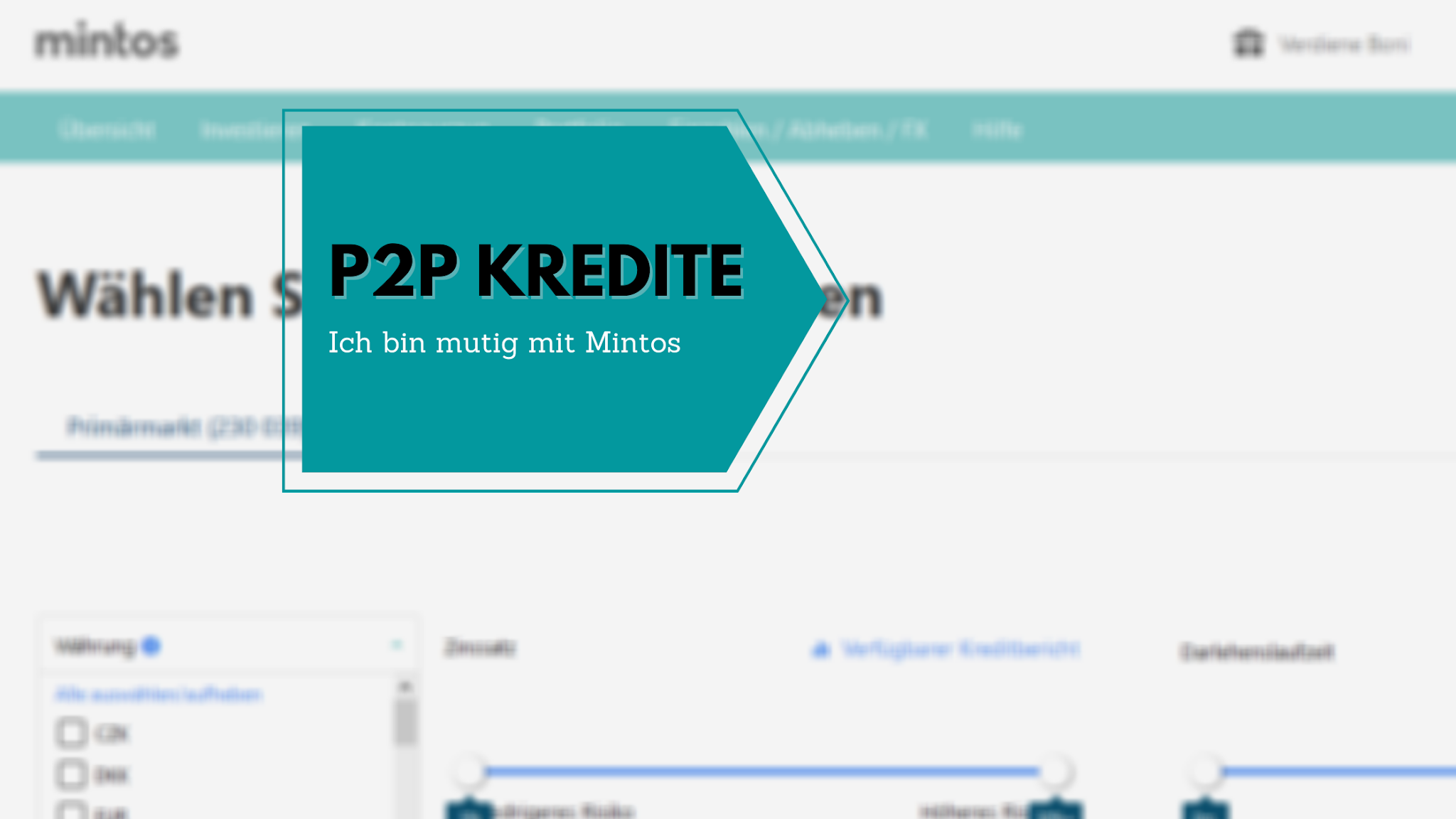 P2P Kredite - Ich bin mutig mit Mintos