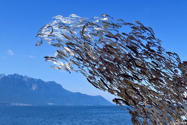 School of fish - One of the interesting sculptures and artworks along the Montreux promenade.