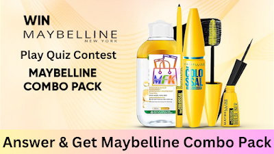 Play Quiz Answers All To Win Maybelline Combo Pack