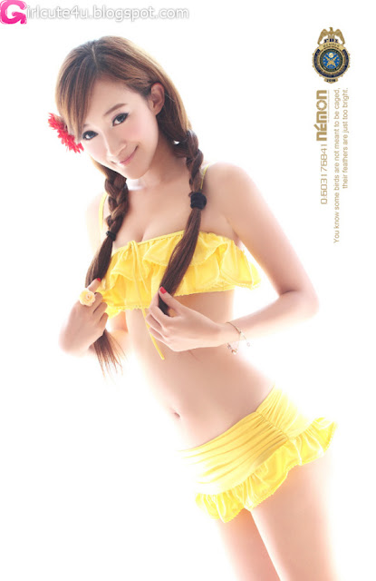 Sun-Xin-Ya-Yellow-Bikini-05-very cute asian girl-girlcute4u.blogspot.com