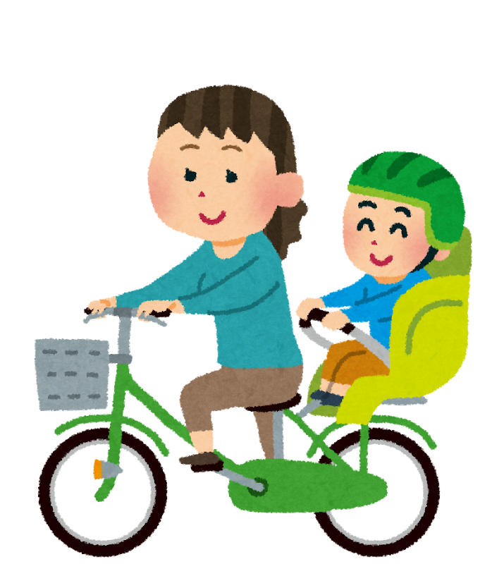 自転車 二 人 乗り イラスト