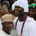 Ex-President Obasanjo welcomes the new Ooni Ogunwusi.